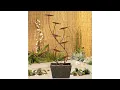 Water fountain John Timberland Ashton Curved Leaves Modern Outdoor Floor Water Fountain