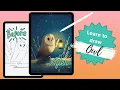Procreate Tutorial for Beginners Owl Sketch