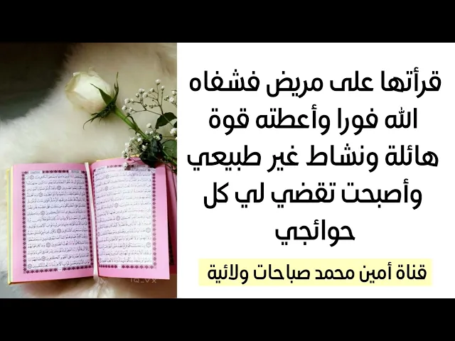 ⁣قرأتها على مريض فشفاه الله وأعطته قوة هائلة ونشاط كبير وأصبحت تقضي لي كل حاجة.. سورة الحمد