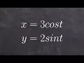Eliminating the parameter for parametric trigonometric