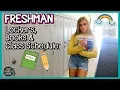 FRESHMAN YEAR SCHEDULE LOCKER BOOKS