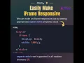One line code to make an iframe responsive