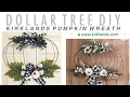 Dollar tree pumpkin wreath DIY Kirklands Dupe fall Crafts