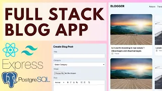 Build a Fullstack Blog app React js Express js and Postgresql