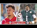 PATRICK MAHOMES VS JALEN HURTS NFL CAREER STATS COMPARISON