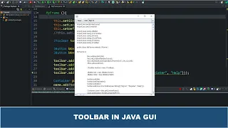 Java GUI Tutorial - Create A ToolBar Using JToolBar Class In Java GUI Swing