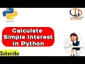 simple interest program in Python si