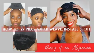 How to 27 Piece Quick Weave Install Cut Diary of an Alopecian