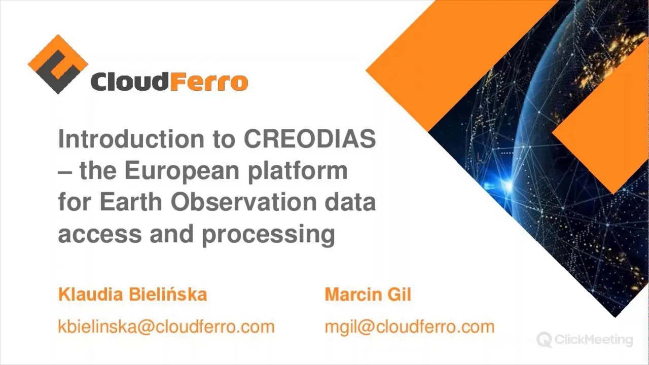 Introduction to CREODIAS platform