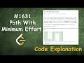 Path With Minimum Effort Live Coding with Explanation Leetcode