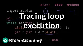 Tracing loop execution Intro to CS - Python Khan Academy