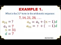 ARITHMETIC SEQUENCE WITH EXERCISES