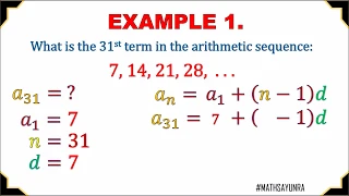 ARITHMETIC SEQUENCE WITH EXERCISES