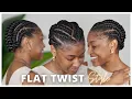 Easy and Quick Flat Twist Protective Style on Natural Hair