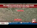 Law enforcement arrests 2 suspects after pursuit from Amarillo into Moore County
