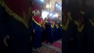 فريق كورال ام النور في احتفال نهضه الشهيد العظيم مارجرجس بكنيسه مارجرجس الجيوشي شبرا دندنها