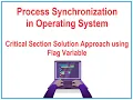 Using Flag Variable in Critical Section Problem Process Synchronization CS Solution