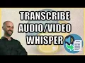 Transcribe to Text Using Whisper FREE with Python Step-by-Step