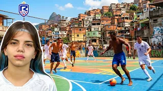 TAYLA JOGOU FUTEBOL NA FAVELA PELA PRIMEIRA VEZ