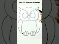 OWL Drawing How To Draw Night Bird OWL Step By Step Easy Sketch Pen Drawing