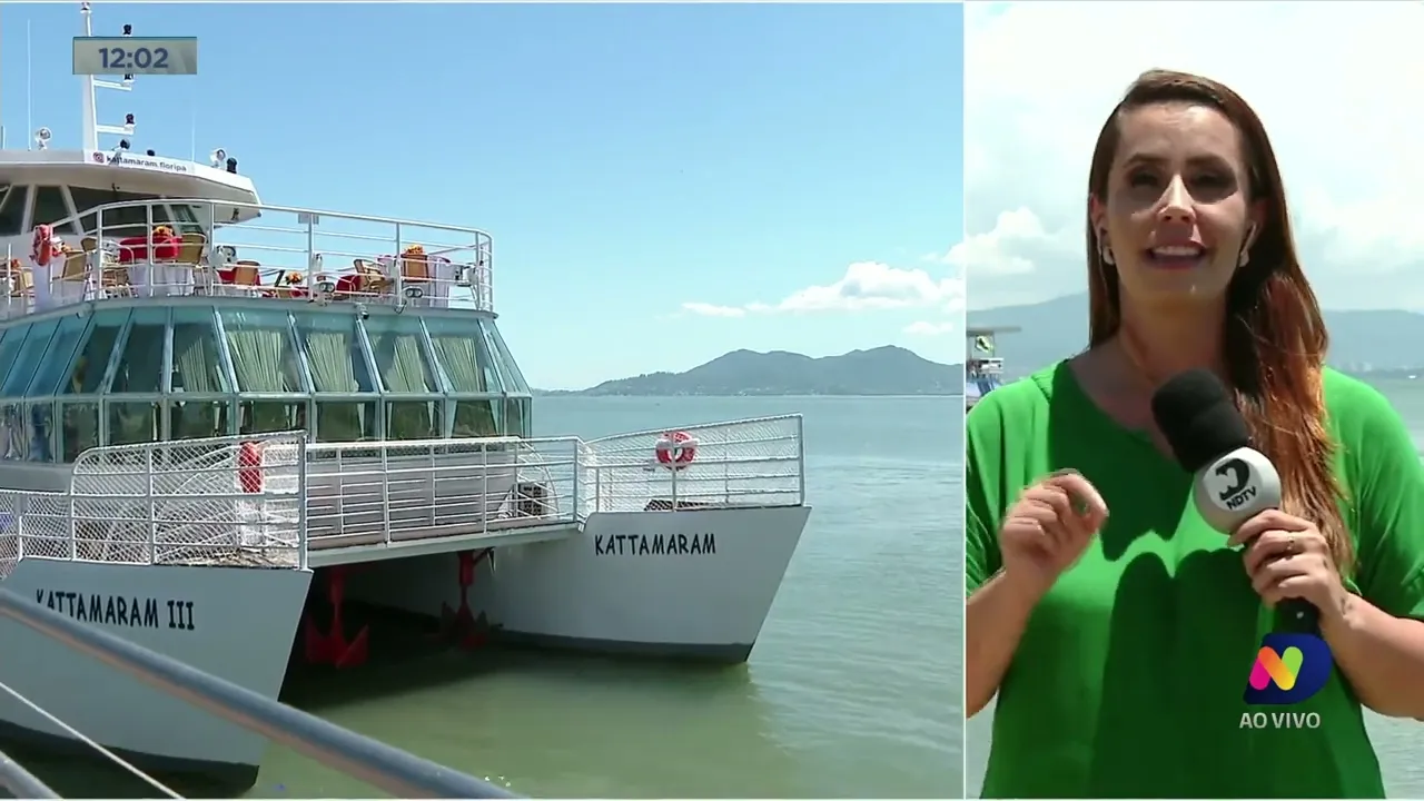 Embarcação 'Kattamaram III' inicia passeios turísticos entre a Beira-Mar e a Ilha dos Ratones