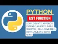 Python List Functions Python - Built-in List Function