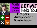 Integers Multiplication Worksheets