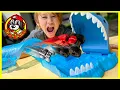 Monster Jam Toy Trucks UNBOXING Megalodon Race Chomp Playset Mini Mystery Series 3 Dragonoid