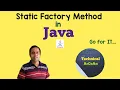 What is Static Factory Method in Java Static Factory Method Java Language