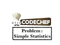 Simple Statistics - Problem Code Chef Daily Coding Problem Java Code