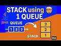 Stack Using Single Queue Data Structures Interview Question Explained