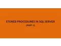 STORED PROCEDURE IN SQL SERVER-part1