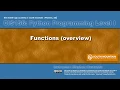 Python 07A - Functions Overview