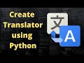 how to create translator using python