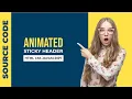 Animated Sticky Header on scroll with HTML CSS and JavaScript