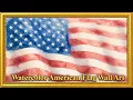 American Flag Watercolor Printable Wall Art Instant High-Resolution Digital Download