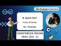 B Quick Sort Codeforces Round Div 2 Codeforces DCC NIT-A