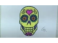 Learn How To Draw and Color A Sugar Skull -