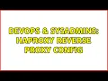 DevOps SysAdmins HAProxy reverse proxy config