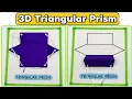 Triangular Prism with Measurement 3D Shape Net Diagram Easy School Maths Project