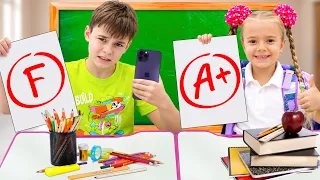 Anabella and Bogdan at School – School Stories for Kids to Learn Knowledge Friendship and Kindness