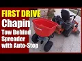 FIRST DRIVE Chapin Lawn Fertilizer Tow Behind Spreader with Auto-Stop 8620B