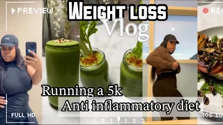 Running a 5k + Anti Inflammatory diet recipes🥬 #workoutvlog #weightjourney #5k #running motivation