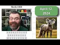 Solving like an animal Wordle April 12 2024