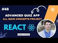 Advanced Quiz App in React js useState useEffect Score Logic Conditional Rendering 2025