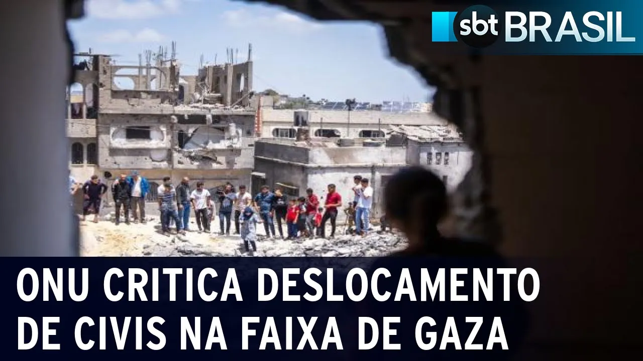 ONU critica deslocamento de civis na Faixa de Gaza | SBT Brasil (14/10/23)