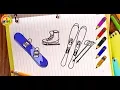 Winter Sport Coloring Pages - Learn How To Draw