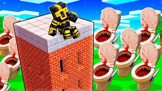 CONSTRUYE para SOBREVIVIR a TOILET EATER en MINECRAFT 😱