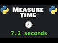 How to measure EXECUTION TIME in Python