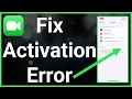 How To Fix iMessage FaceTime Activation Error